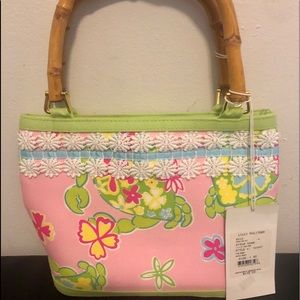 Lilly Pulitzer Tote with Bamboo handles